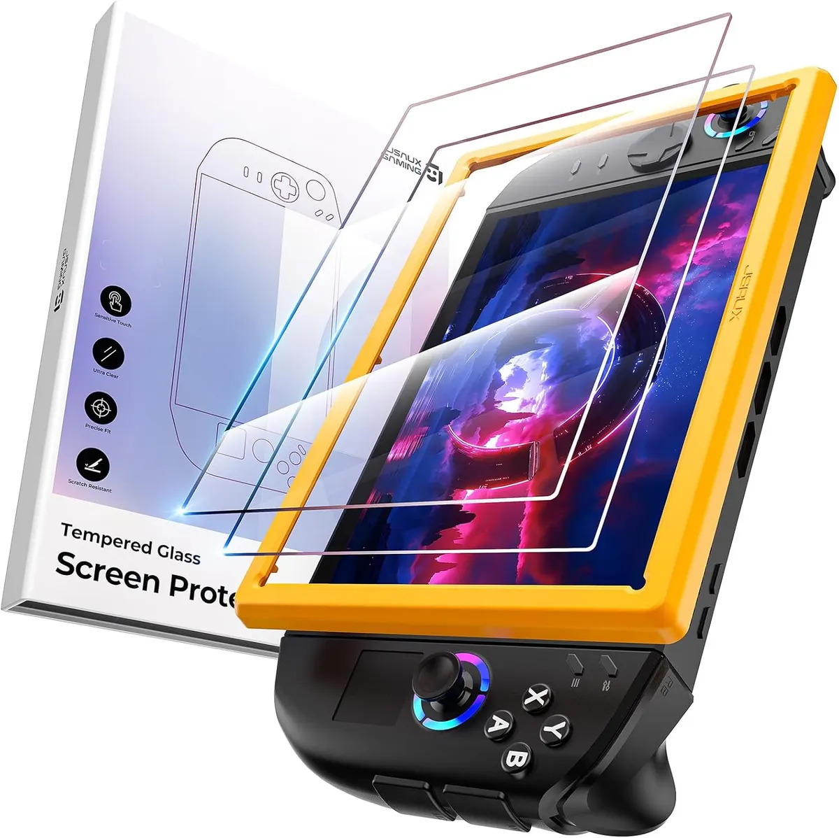 JSAUX Verre Trempé (2 Pièces) pour Legion Go Gen 2, Ultra HD, Protecteur d’Écran en Verre Trempé,…