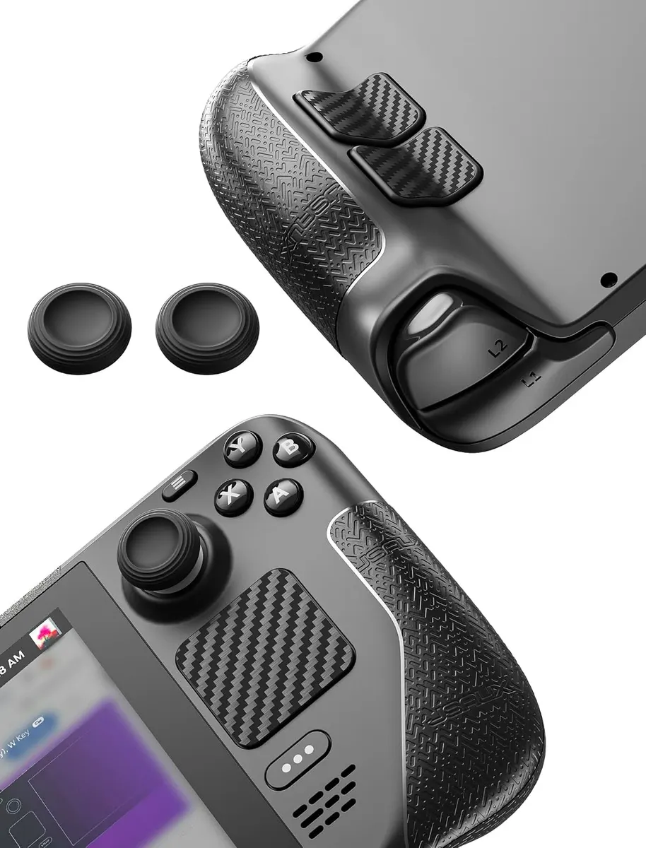 JSAUX Lot d'autocollants compatibles avec Steam Deck/OLED, poignée antidérapante Steam Deck - Protection du…
