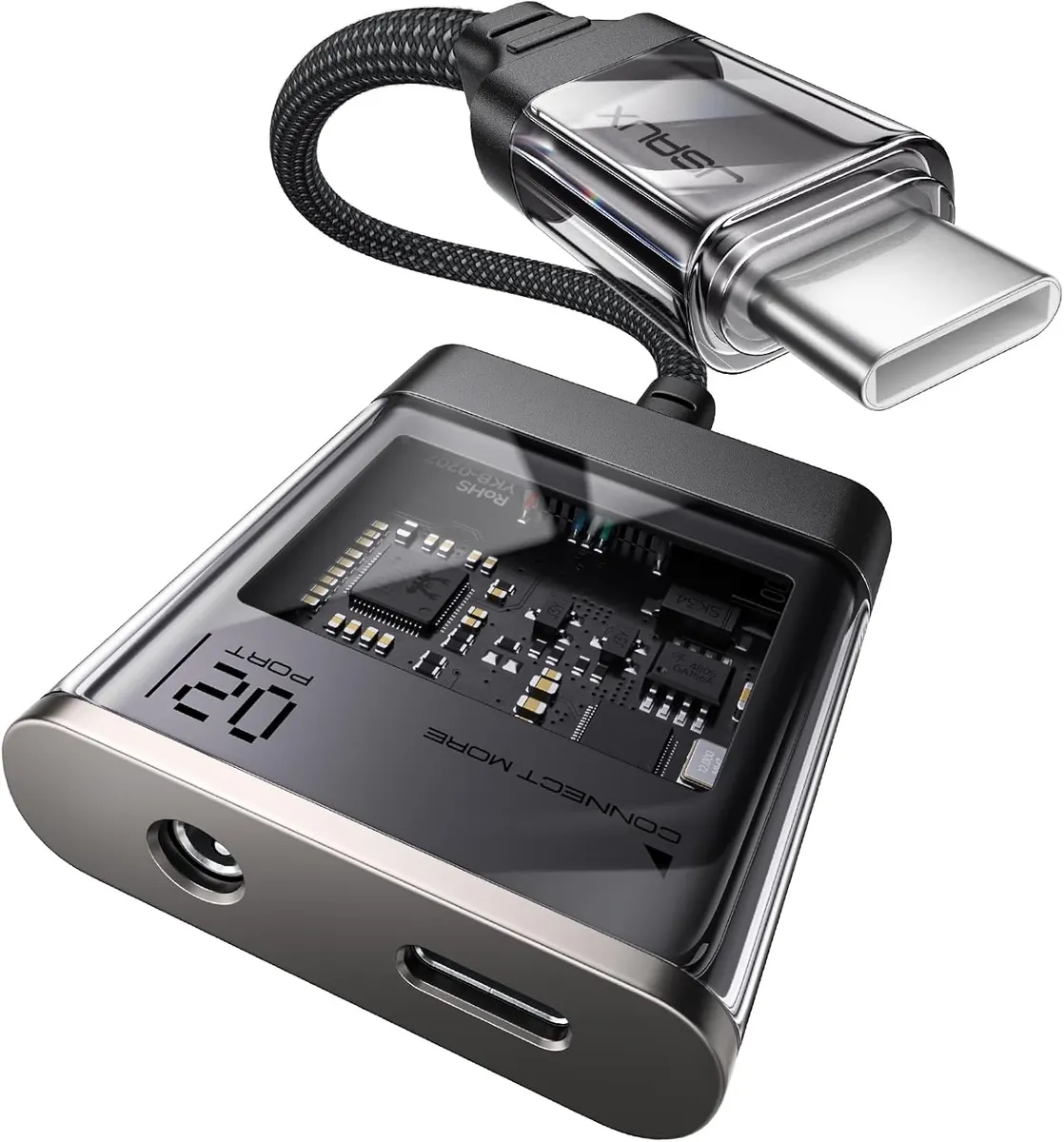 JSAUX USB C zu 3.5mm Kopfhörer und Ladegerät Adapter, 2 in 1 Typ C zu Aux Audio Buchse mit PD 60W Hi-Res…