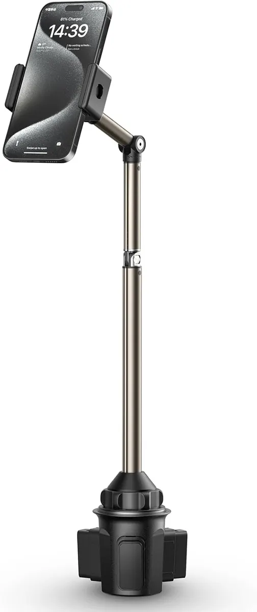 JSAUX Support de Téléphone pour Porte-Gobelet de Voiture, Support Ultra Stable avec Long Bras en Métal pour…