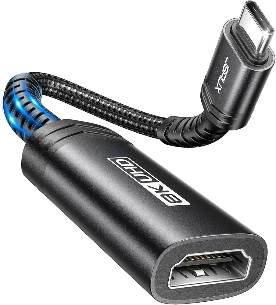 JSAUX Adaptateur USB C vers HDMI, Adaptateur USB Type C 8K vers HDMI Femelle pour Thunderbolt 3 Compatible…