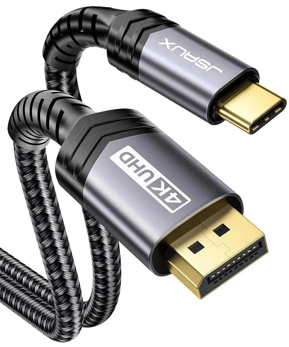 JSAUX Câble USB C vers DisplayPort (4 K @ 60 Hz, 2 K @ 144 Hz), 3 m Thunderbolt3 vers DispalyPort…
