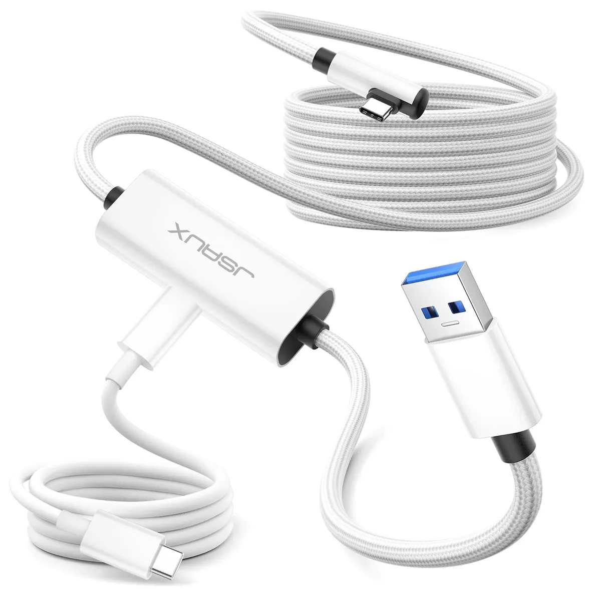 JSAUX Câble Link 5M Compatible avec Oculus Quest 2【 Chargez tout en jouant |Joue toute la journée sans…