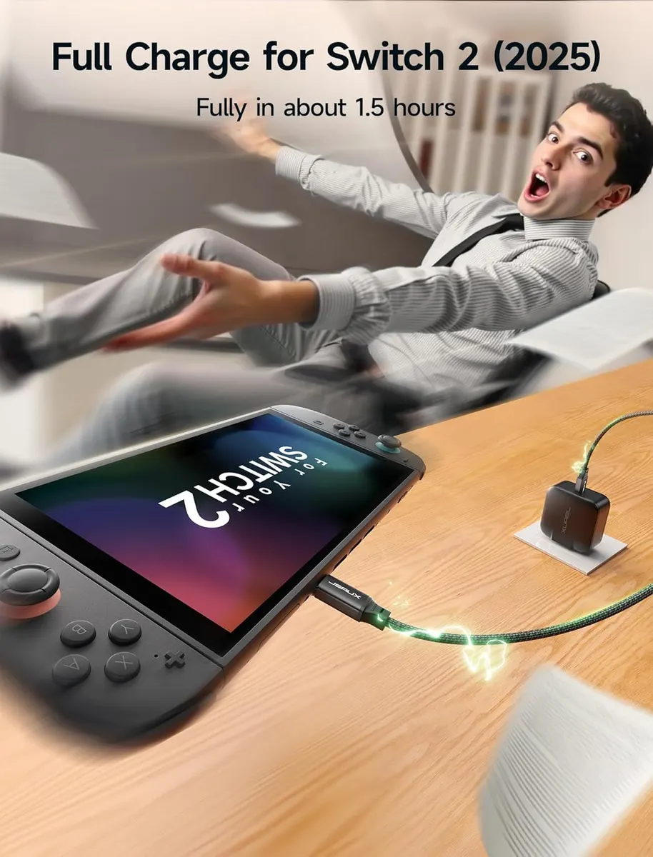 JSAUX Chargeur USB C 65W pour Nintendo Switch 2 : vue complémentaire 1