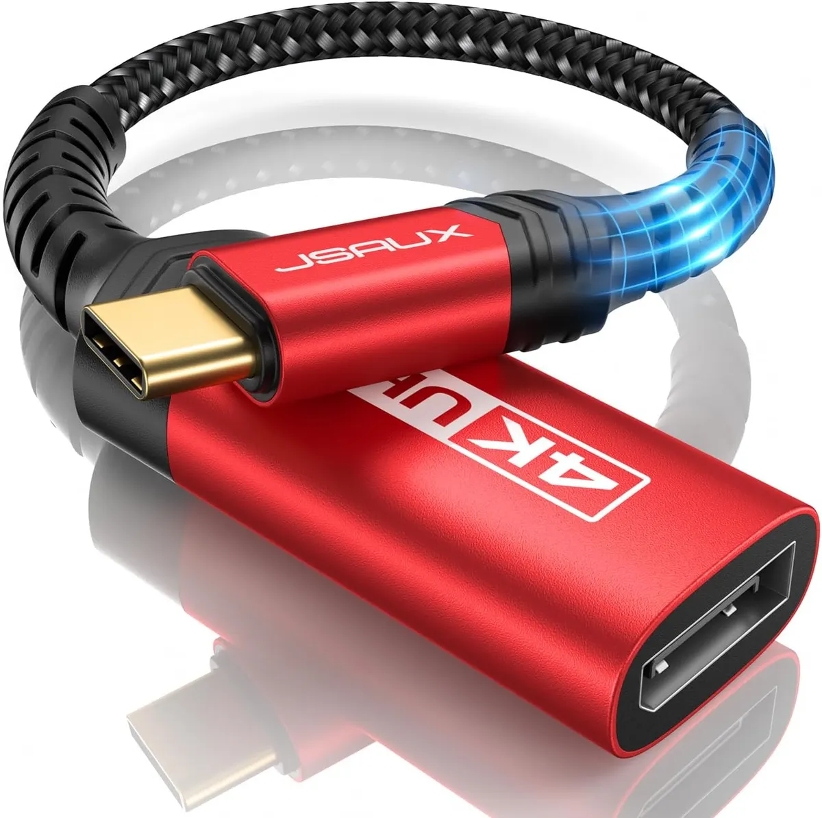 JSAUX Adaptateur USB C vers DisplayPort 4 K @ 60 Hz, USB C vers DisplayPort, compatible avec iPhone 15…