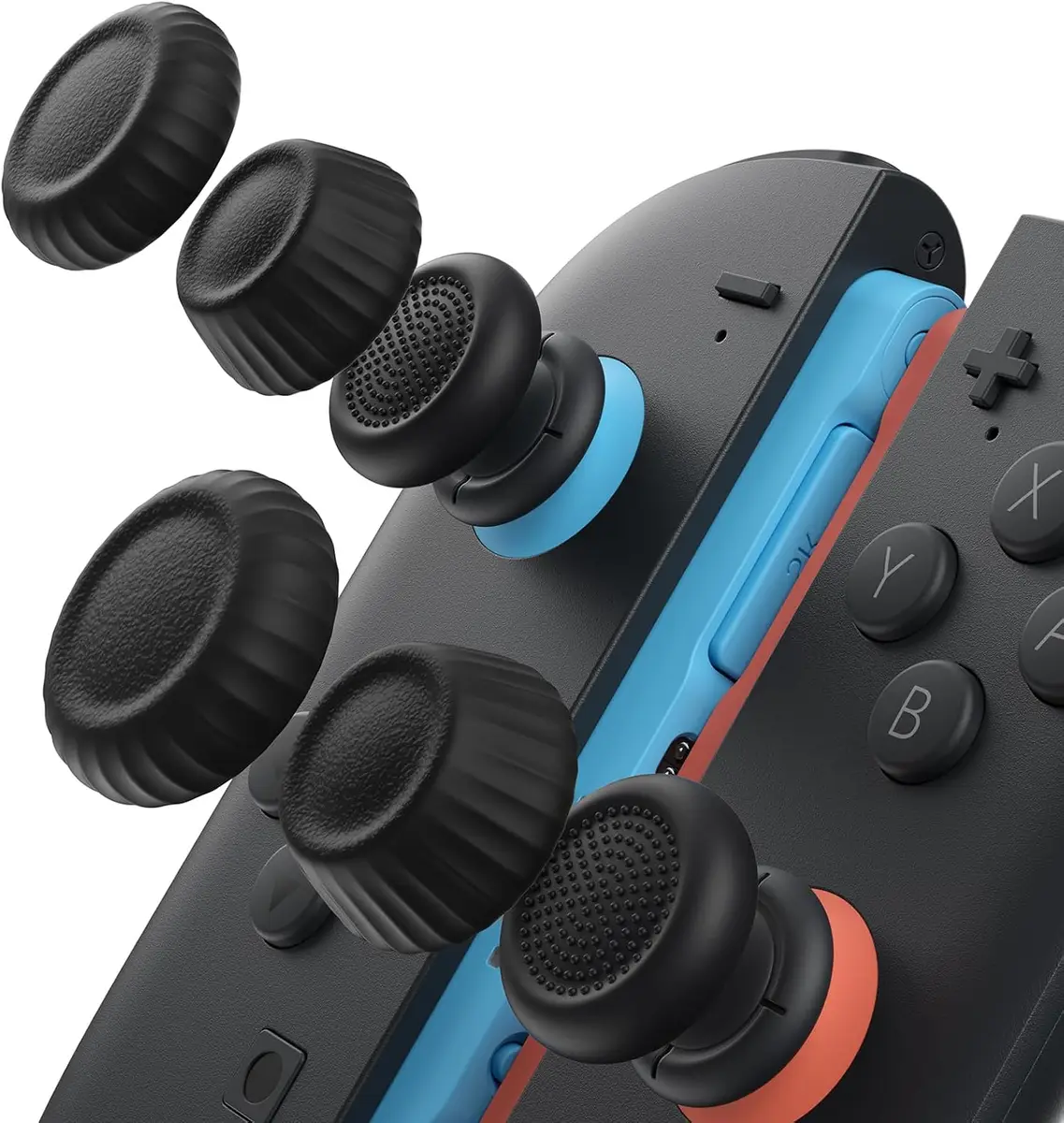 JSAUX grips de pouce pour Nintendo Switch 2, noirs, 3 paires 6 pièces
