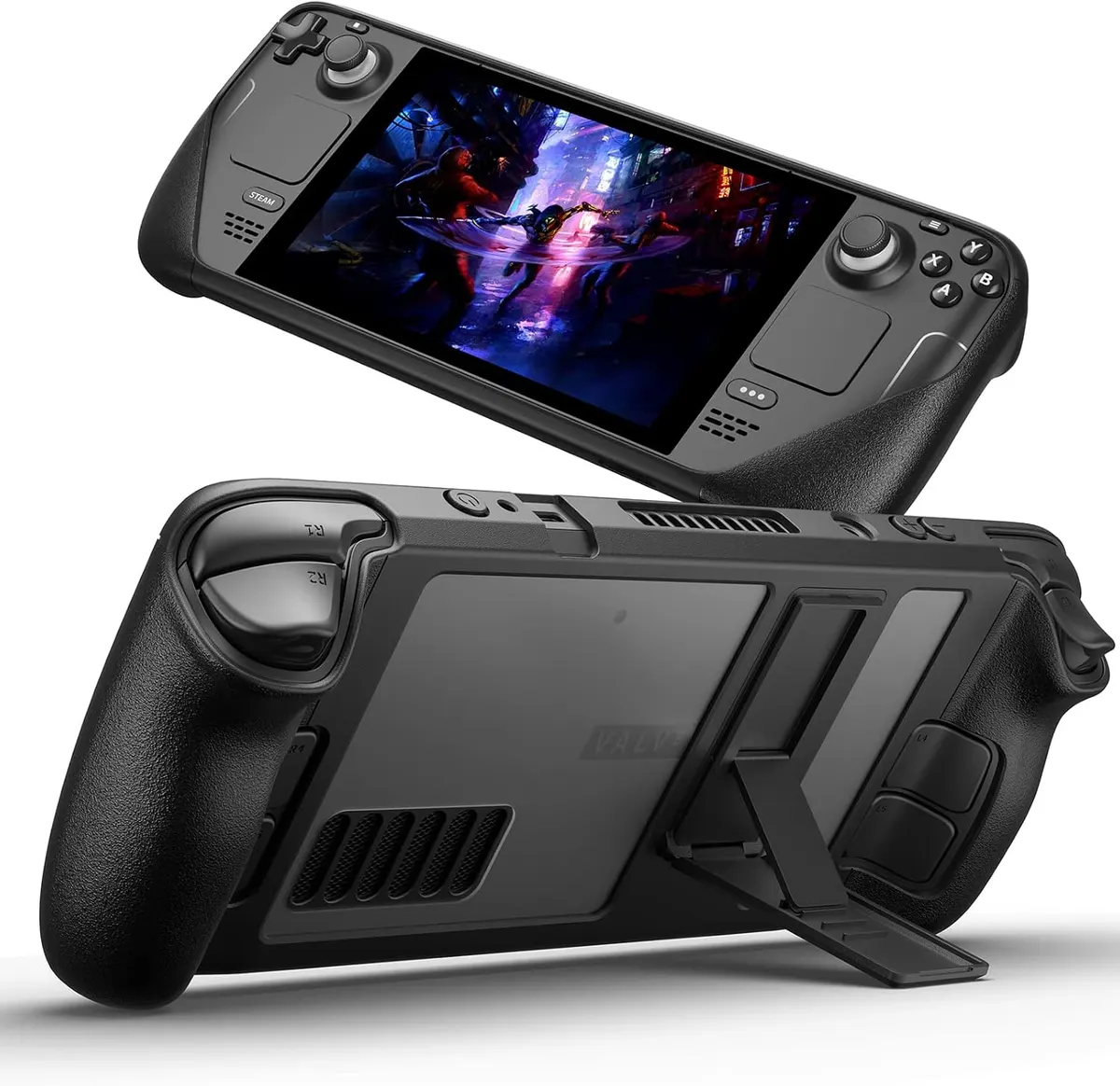 JSAUX Kickstand Case Compatible avec Steam Deck/OLED, PC0105 Upgrade The Adjustable Angle Stand Steam Deck…