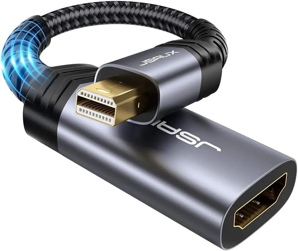 JSAUX Adaptateur Mini DisplayPort vers HDMI - Durable - Mini DP (Thunderbolt) mâle vers HDMI Femelle - pour…