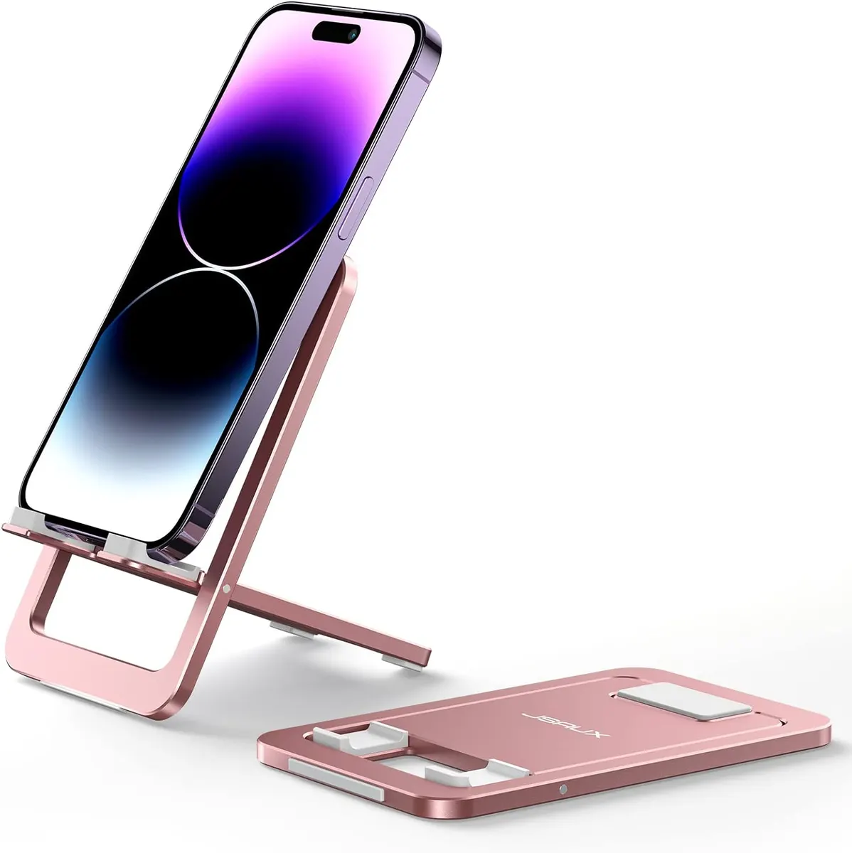 JSAUX Support Téléphone Portable, Support Pliable en Aluminium Ajustable Porte Smartphone Voyage…