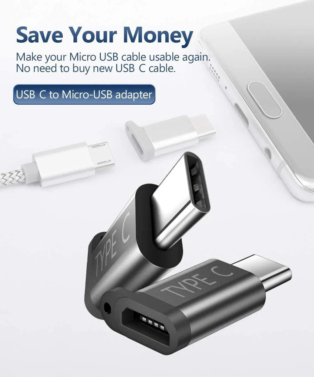 JSAUX Adaptateur USB C vers Micro USB : vue complémentaire 1