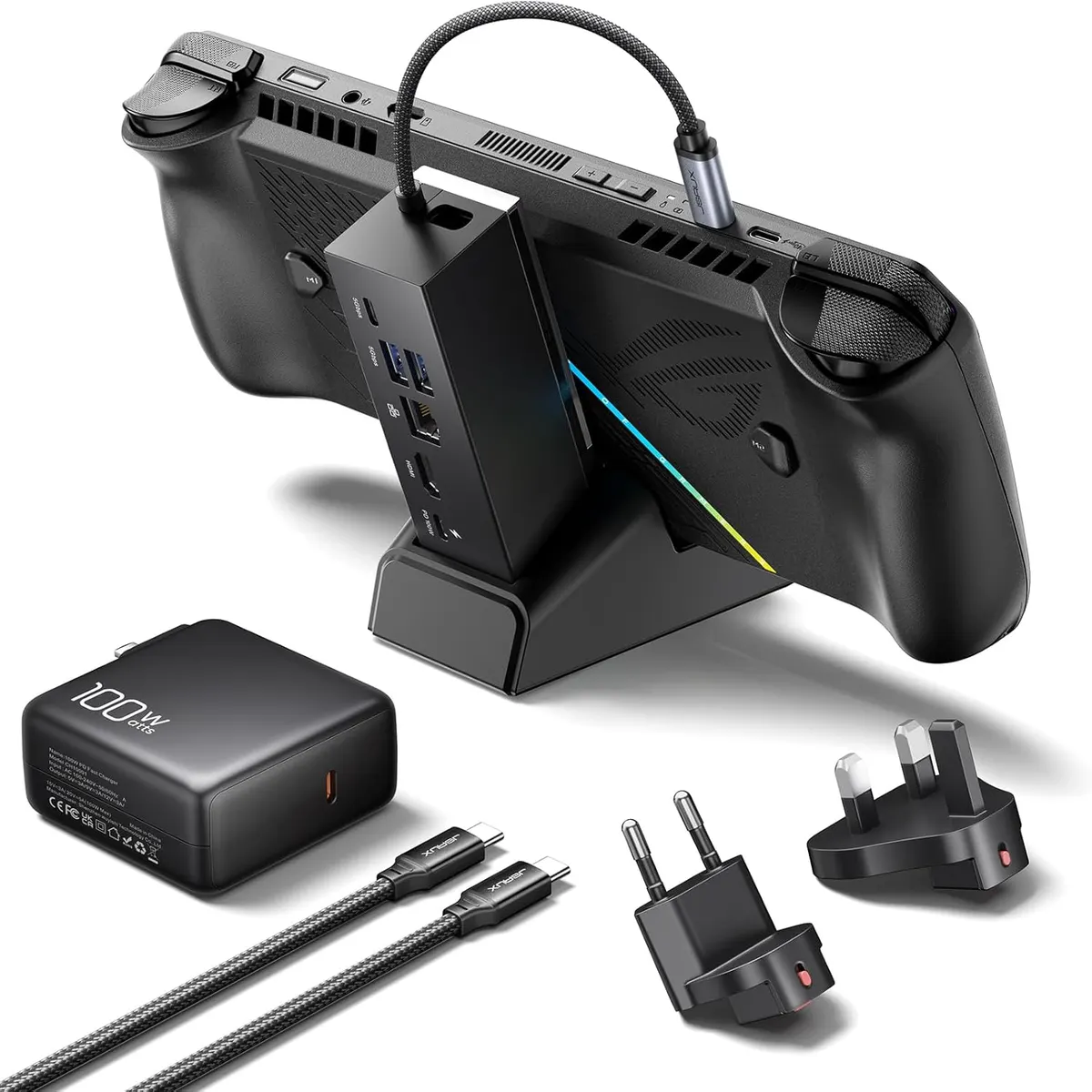JSAUX HB0609 Station d'accueil 6 en 1 et chargeur 100 W pour ROG Xbox Ally X (2025)/ROG Ally X/ROG…