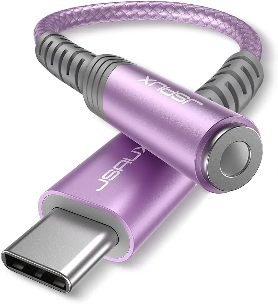 JSAUX Adaptateur audio USB C vers jack 3.5 pour Samsung S20/S20+/S20 FE/S21/Note20/Note10, Huawei P40/P30…