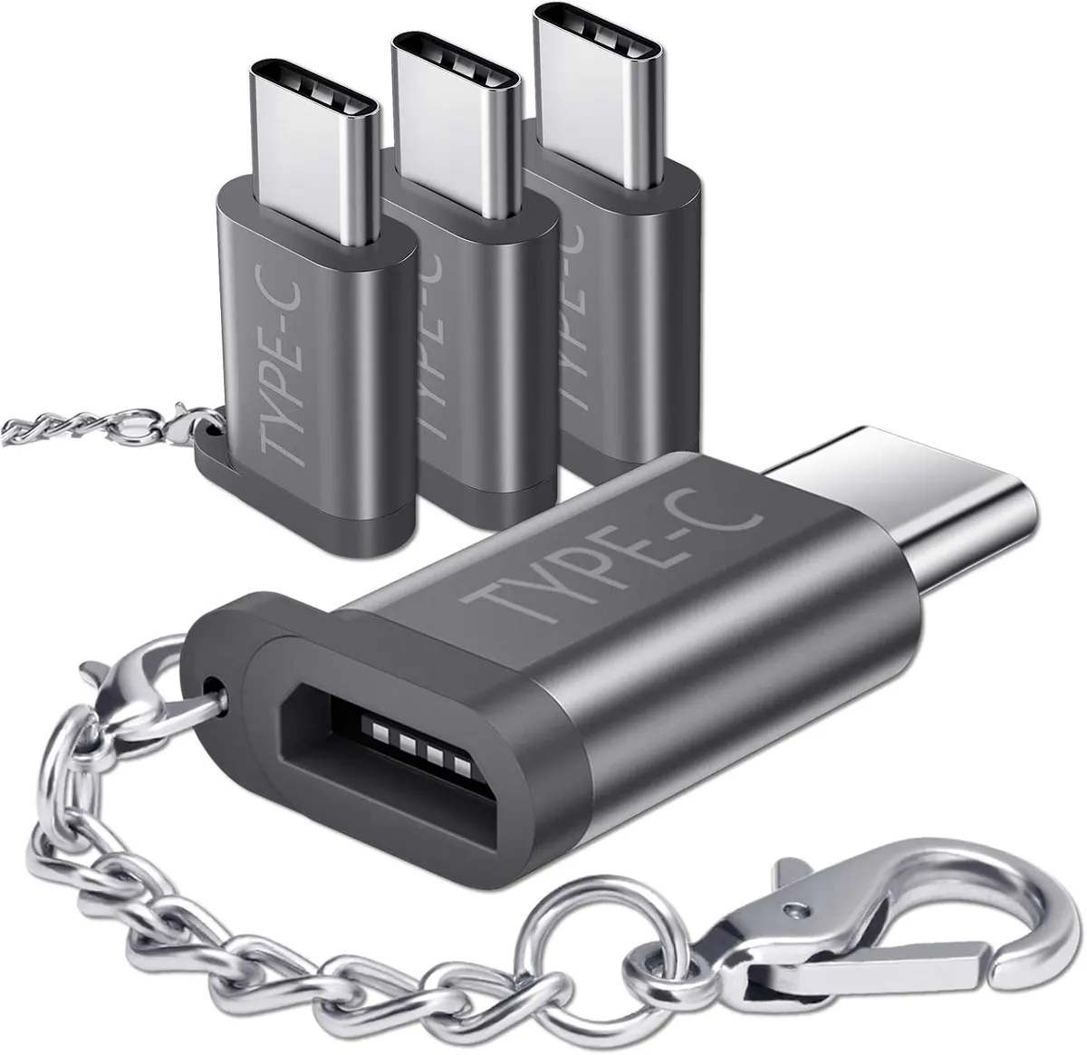 JSAUX Adaptateur Micro USB vers USB C (4 Pack) Adaptateur USB C Mâle vers Micro USB Femelle Durable AVCE…