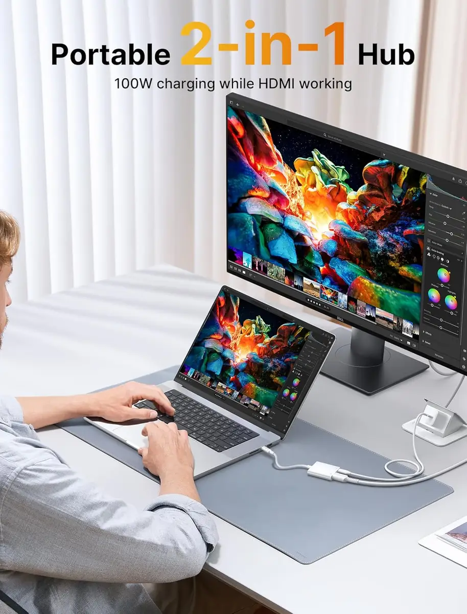 JSAUX Adaptateur AV numérique USB C vers HDMI : vue complémentaire 1