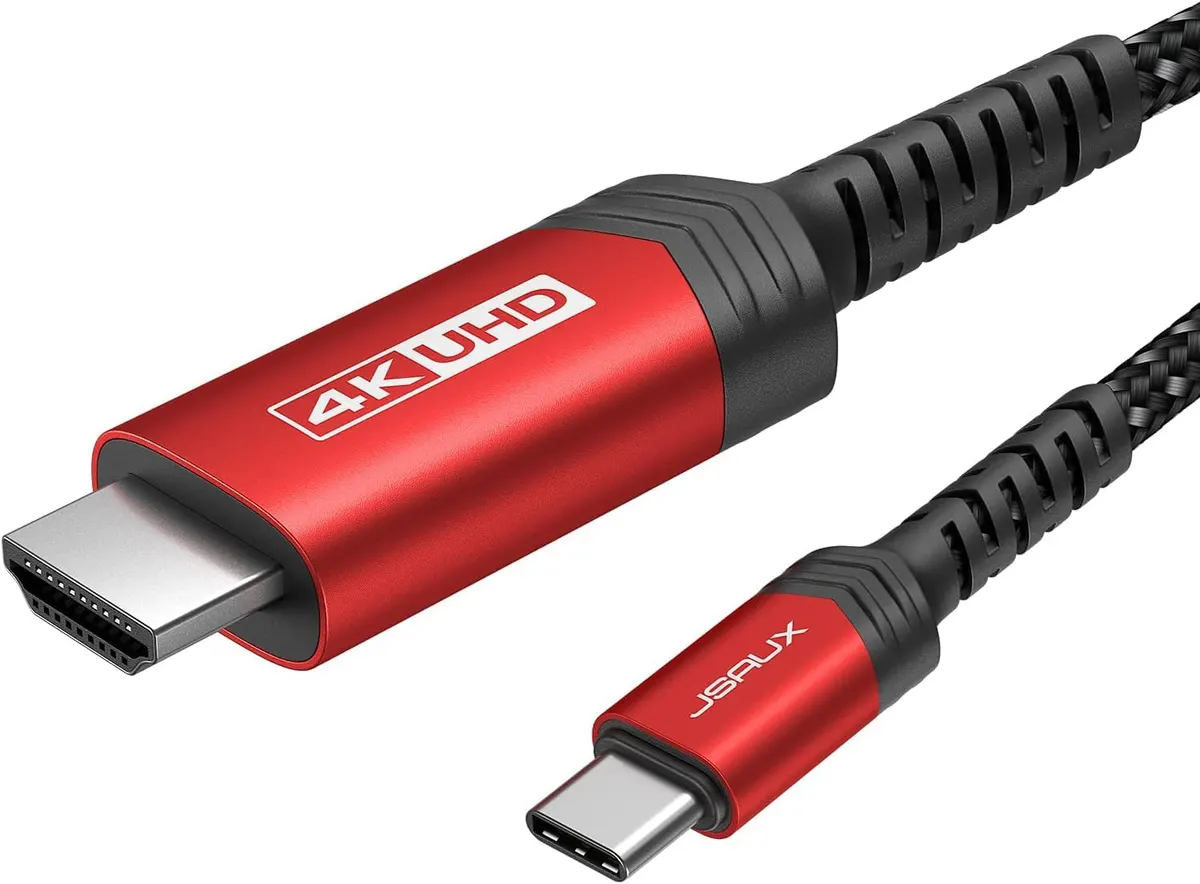 JSAUX Câble USB C vers HDMI 5M [4K@60Hz], USB Type C vers HDMI [Thunderbolt 3] Compatible avec MacBook Pro…