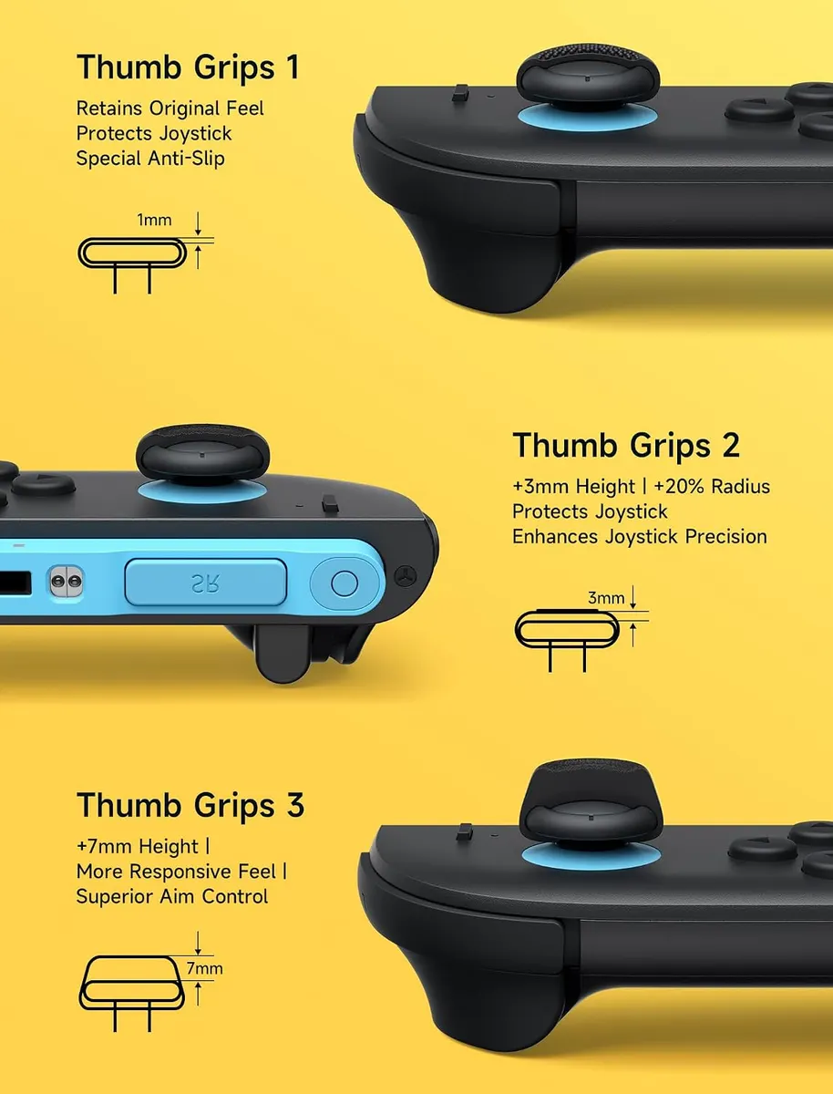 JSAUX grips de pouce pour Nintendo Switch 2 : vue complémentaire 2
