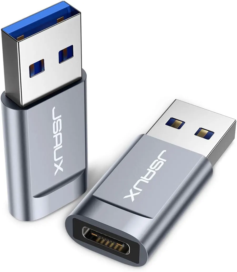 JSAUX Adaptateur USB C vers USB 3.0/3.1,Adaptateur USB Type C Femelle vers USB A Mâle Charge Rapide et Data…